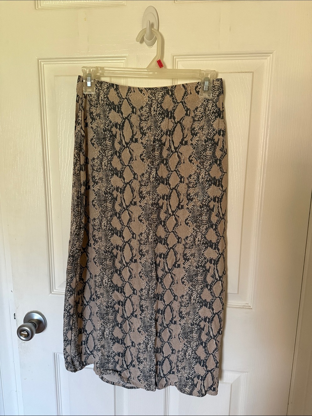 American Eagle Outfitters Snake-Print Midi Skirt